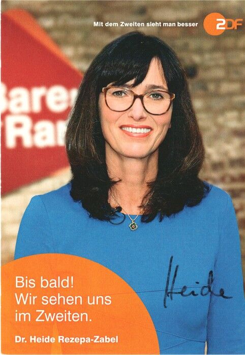Autogramm TV | ZDF | Heide REZEPA-ZABEL | 2020er "Bares Für Rares" (Portrait Color Hempel)