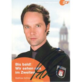 Autogramm TV | ZDF | Matthias SCHLOO | 2020er "Notruf Hafenkante" (Portrait Color Laewen)
