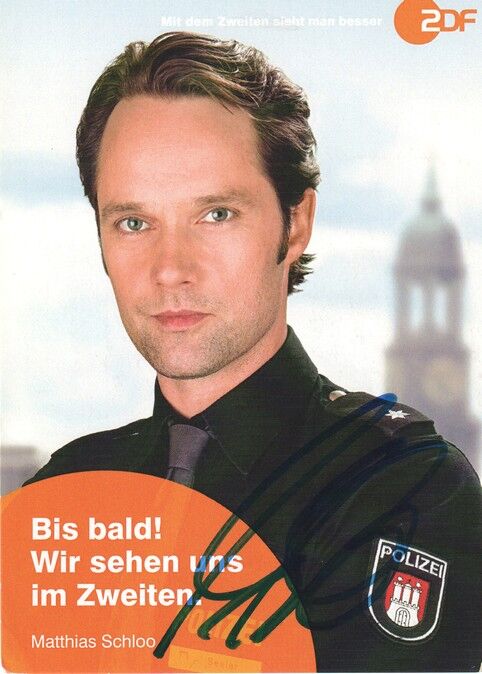 Autogramm TV | ZDF | Matthias SCHLOO | 2020er "Notruf Hafenkante" (Portrait Color Laewen)