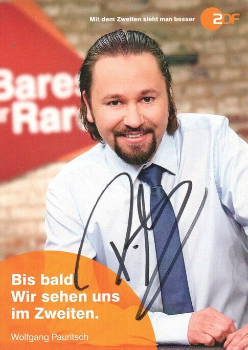 Autogramm TV | ZDF | Wolfgang PAURITSCH | 2020er "Bares Für Rares" (Portrait Color Engels)