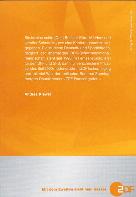 Autogramm TV | ZDF | Andrea KIEWEL | 2000er "Fernsehgarten" (Portrait Color Sauerbrei)