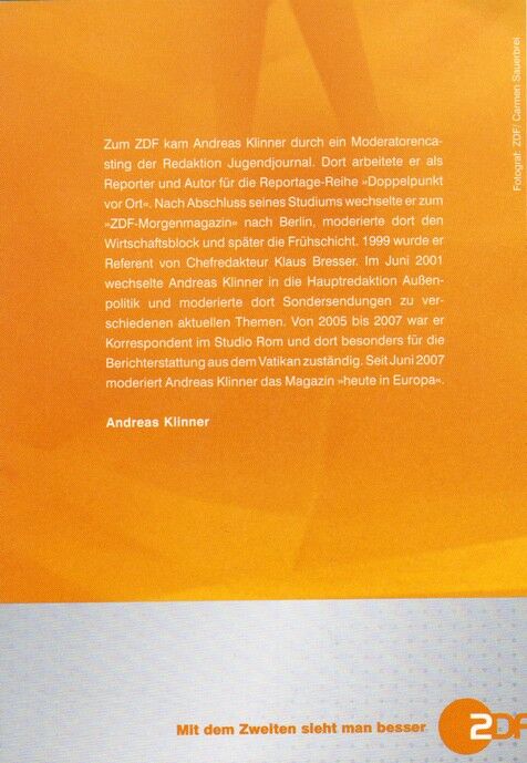 Autogramm TV | ZDF | Andreas KLINNER | 2000er "Heute In Europa" (Portrait Color Sauerbrei)
