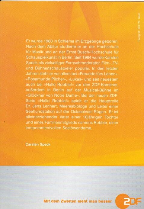 Autogramm TV | ZDF | Karsten SPECK | 2000er "Hallo Robbie" (Portrait Color Gast) 1