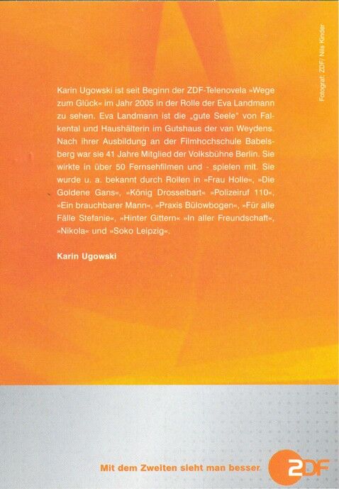 Autogramm TV | ZDF | Karin UGOWSKI | 2000er "Wege Zum Glück" (Portrait Color Kinder)