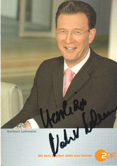 Autogramm TV | ZDF | Norbert LEHMANN | 2000er (Portrait Color Sauerbrei)