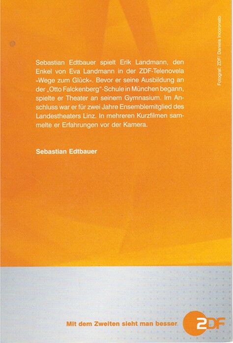 Autogramm TV | ZDF | Sebastian EDTBAUER | 2000er "Wege Zum Glück" (Portrait Color Incoronato)