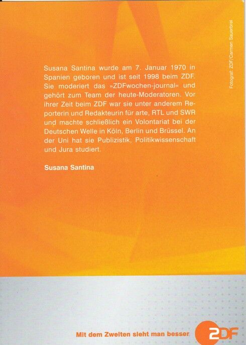 Autogramm TV | ZDF | Susana SANTINA | 2000er "Wochen-Journal" (Portrait Color Sauerbrei)