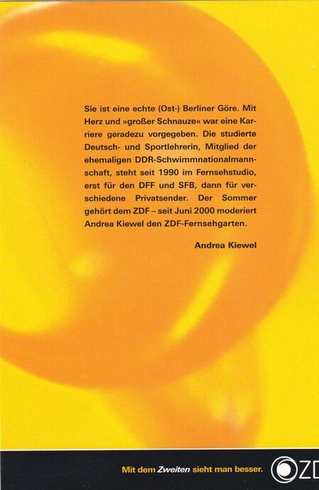 Autogramm TV | ZDF | Andrea KIEWEL | 2000er "Fernsehgarten" (Portrait Color Sauerbrei)