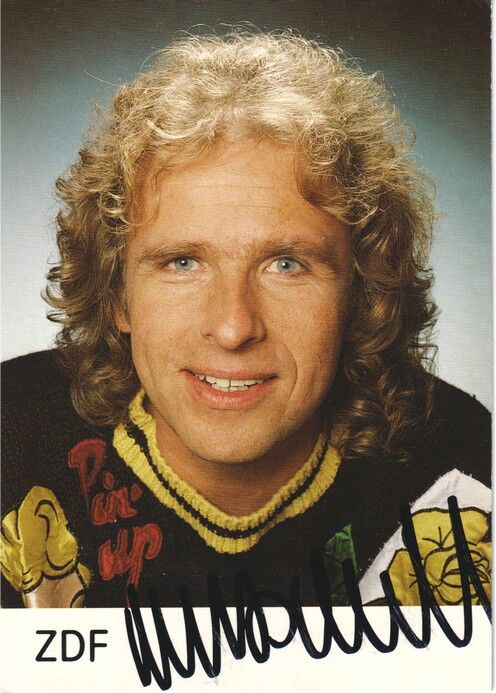 Autogramm TV | ZDF | Thomas GOTTSCHALK | 1980er (Portrait Color Kranz)