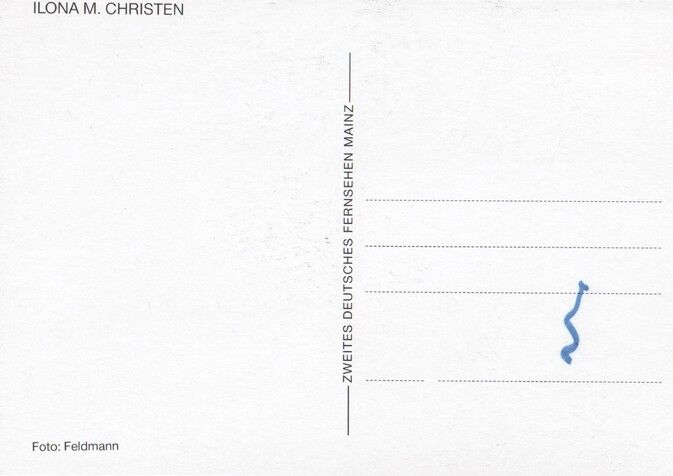 Autogramm TV | ZDF | Ilona CHRISTEN | 1980er "Fernsehgarten" (Portrait Color Feldmann)