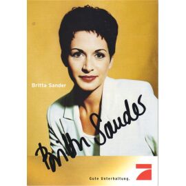 Autogramm TV | PRO7 | Britta SANDER | 2000er "Taff." (Portrait Color Wechsler)