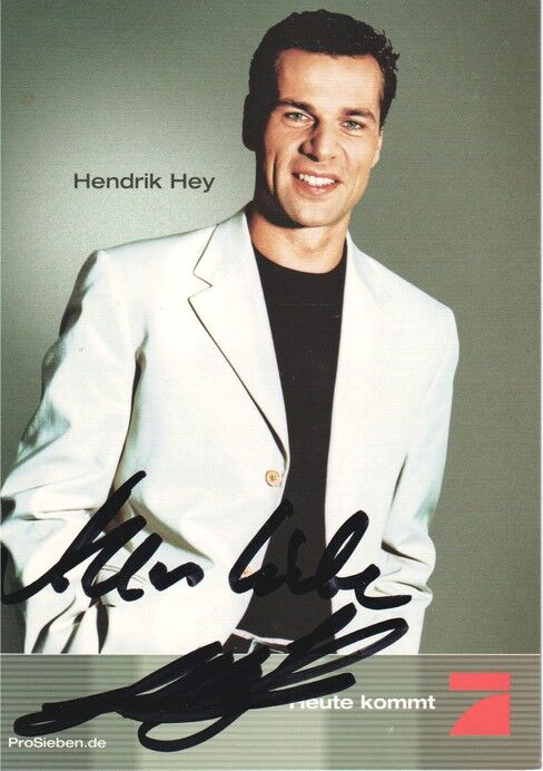 Autogramm TV | PRO7 | Hendrik HEY | 2000er "Welt Der Wunder." (Portrait Color Wechsler)