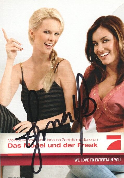 Autogramm TV | PRO7 | Jana Ina ZARRELLA | 2007 "Model Freak" (Portrait Color Schumann)