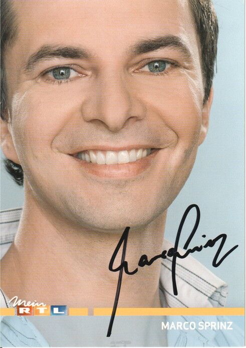 Autogramm TV | RTL | Marco SPRINZ | 2010 "Unter Uns" (Portrait Color Menne)