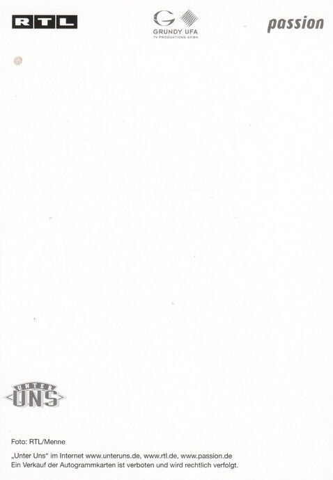 Autogramm TV | RTL | Marco SPRINZ | 2010 "Unter Uns" (Portrait Color Menne)
