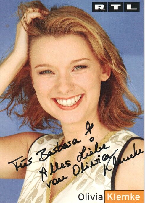 Autogramm TV | RTL | Olivia KLEMKE | 2000er "Unter Uns" (Portrait Color Menne)