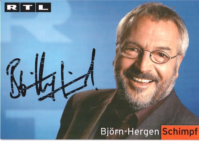 Autogramm TV | RTL | Björn-Hergen SCHIMPF | 1990er (Portrait Color Stempell)