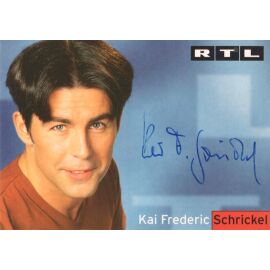 Autogramm TV | RTL | Kai Frederic SCHRICKEL | 1990er (Portrait Color Stempell)