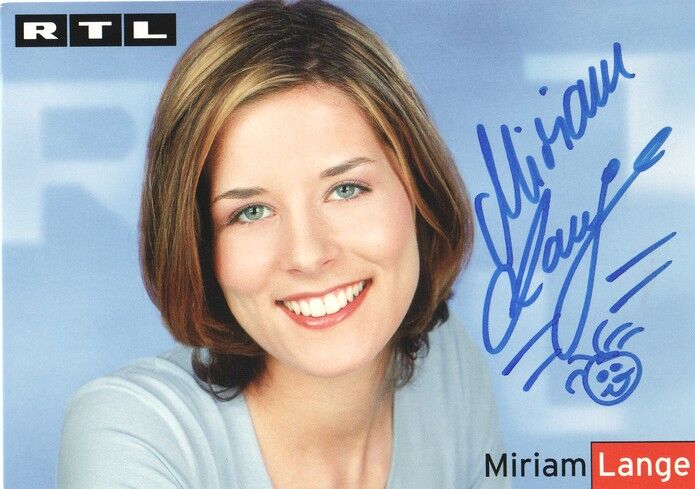 Autogramm TV | RTL | Miriam LANGE | 2000er (Portrait Color Stempell)