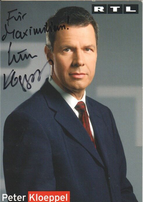 Autogramm TV | RTL | Peter KLOEPPEL | 2000er (Portrait Color Stempell)