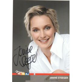Autogramm TV | RTL | Janine STEEGER | 2010er (Portrait Color Stempell)