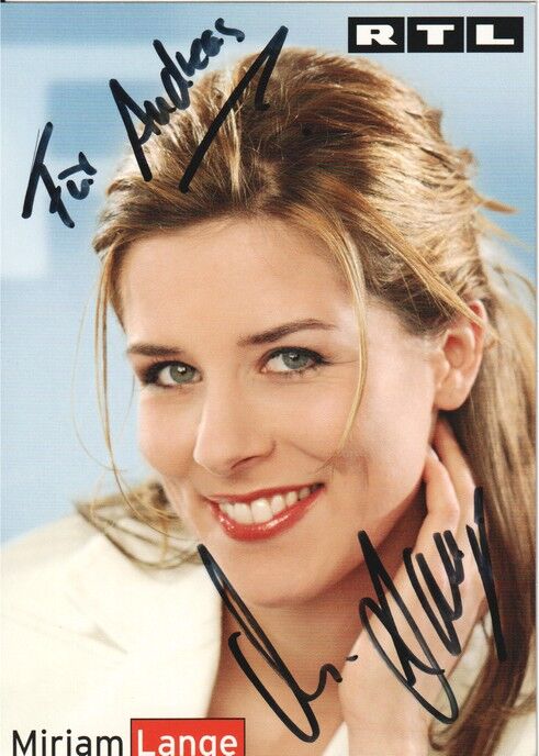 Autogramm TV | RTL | Miriam LANGE | 2000er (Portrait Color Menne)