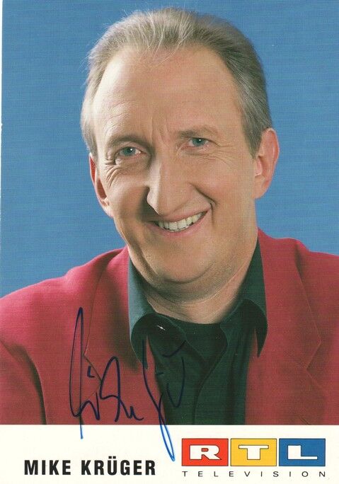 Autogramm TV | RTL | Mike KRÜGER | 1990er (Portrait Color Menne)