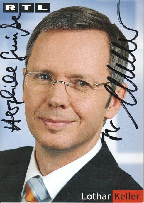 Autogramm TV | RTL | Lothar KELLER | 2000er (Portrait Color Menne)