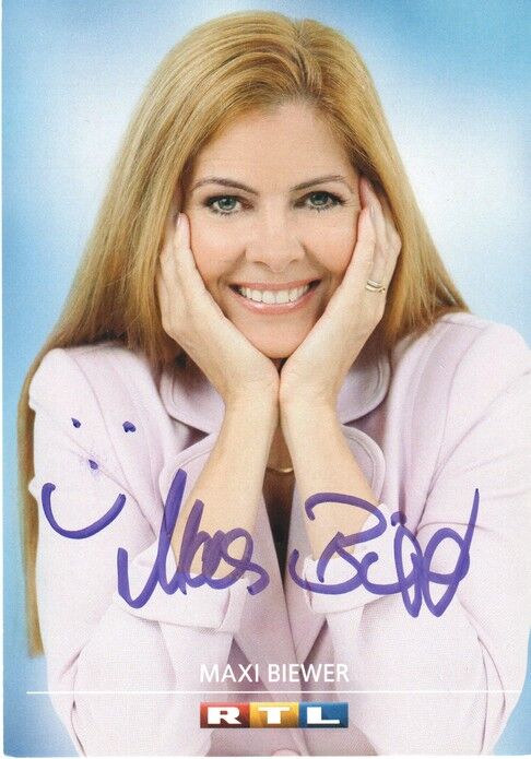 Autogramm TV | RTL | Maxi BIEWER | 2010er (Portrait Color Welsch)