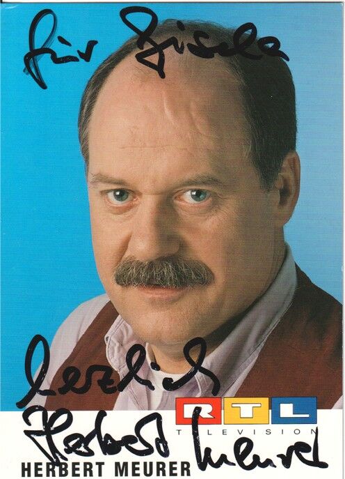 Autogramm TV | RTL | Herbert MEURER | 1990er (Portrait Color Spauke)