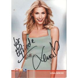 Autogramm Model | Lena GERCKE | 2010er (Portrait Color) RTL Ortner