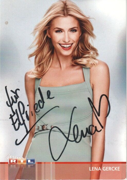 Autogramm Model | Lena GERCKE | 2010er (Portrait Color) RTL Ortner