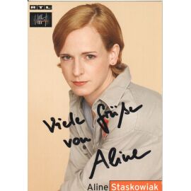 Autogramm TV | RTL | Aline STASKOWIAK | 2000er "Hinter Gittern" (Portrait Color Pritschet)