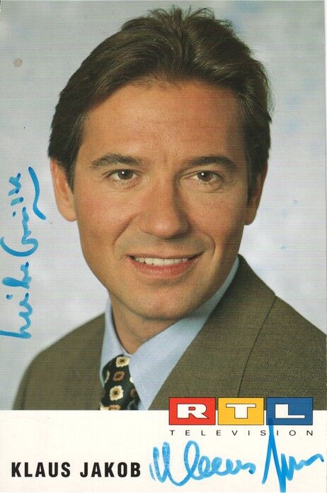 Autogramm TV | RTL | Klaus JAKOB | 1990er (Portrait Color Lammel)
