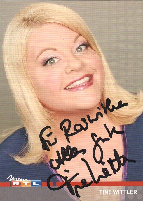 Autogramm TV | RTL | Tine WITTLER | 2010er (Portrait Color Kirchhof)
