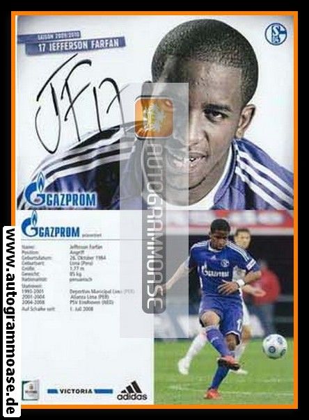 Autogramm Fussball | FC Schalke 04 | 2009 | Jefferson FARFAN