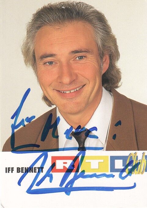 Autogramm TV | RTL | Iff BENNETT | 1990er (Portrait Color Club)