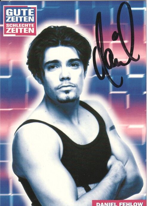 Autogramm TV | RTL | Daniel FEHLOW | 2000er "GZSZ" (Portrait SW) Pop-Art