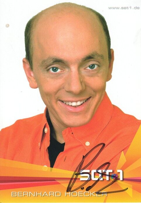 Autogramm TV | SAT1 | Bernhard HOECKER | 2000er "Genial Daneben" (Portrait Color Hempel)