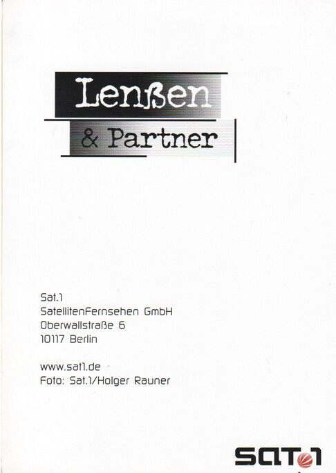 Autogramm TV | SAT1 | Christian STORM | 2000er "Lenssen & Partner" (Portrait Color Rauner)