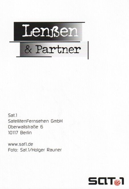 Autogramm TV | SAT1 | Julia BRAHMS | 2000er "Lenssen & Partner" (Portrait Color Rauner)