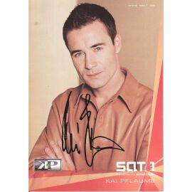 Autogramm TV | SAT1 | Kai PFLAUME | 2000er "Nur Die Liebe Zählt" (Portrait Color Brosch)