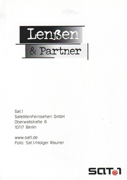 Autogramm TV | SAT1 | Katja HANSEN | 2000er "Lenssen & Partner" (Portrait Color Rauner)