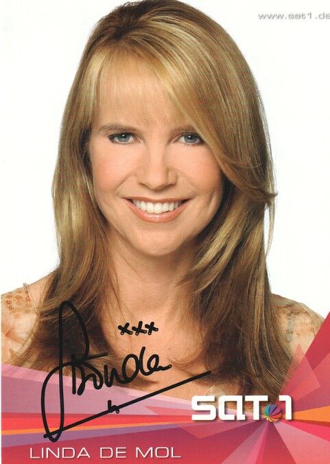 Autogramm TV | SAT1 | Linda DE MOL | 2004 "Millionendeal" (Portrait Color Beusker)