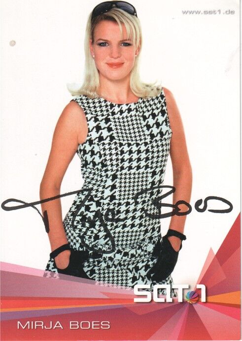 Autogramm TV | SAT1 | Mirja BOES | 2000er "Die Dreisten Drei" (Portrait Color Boettcher)
