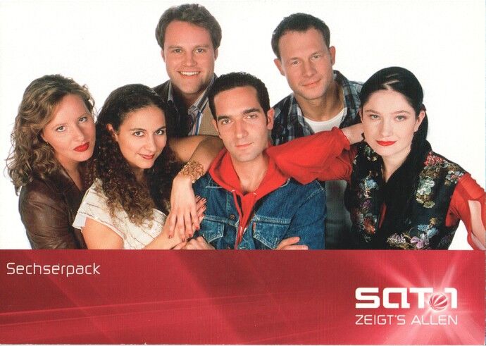 Autogramm TV | SAT1 | SECHSERPACK | 2000er (Gruppenbild Color Engels)