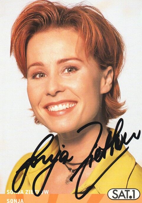 Autogramm TV | SAT1 | Sonja ZIETLOW | 1990er "Sonja" (Portrait Color Taubenheim)