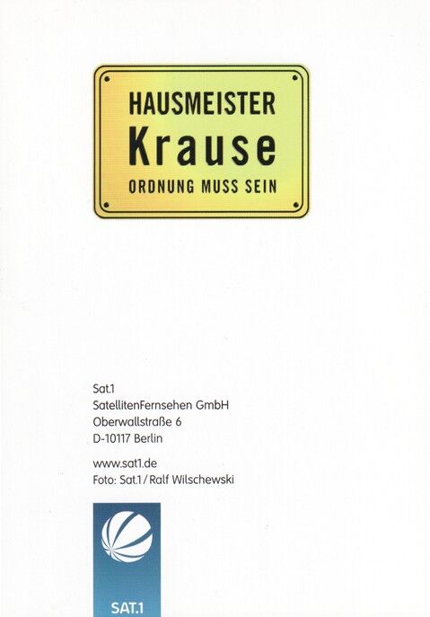 Autogramm TV | SAT1 | Tom GERHARDT | 2000er "Hausmeister Krause" (Portrait Color Wilschewski)