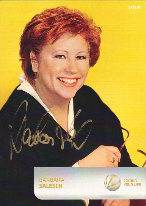 Autogramm TV | SAT1 | Barbara SALESCH | 2010er "Richterin BS" (Portrait Color Menne)