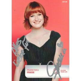 Autogramm TV | SAT1 | Franciska FRIEDE | 2010er (Portrait Color Jaworek)